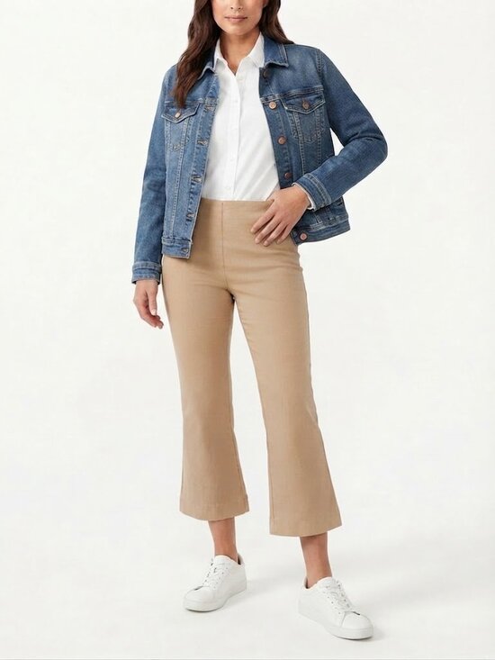 Ann Taylor Pants - Ann Taylor Side Zip Bi-Stretch Straight Leg Pants Beige Tan Size 8P